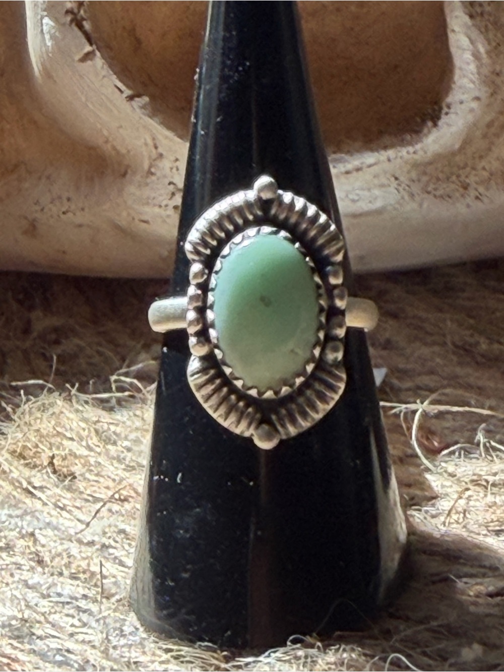 Sterling Silver Oval Green Poloma Ring - Elegant Women's Jewelry